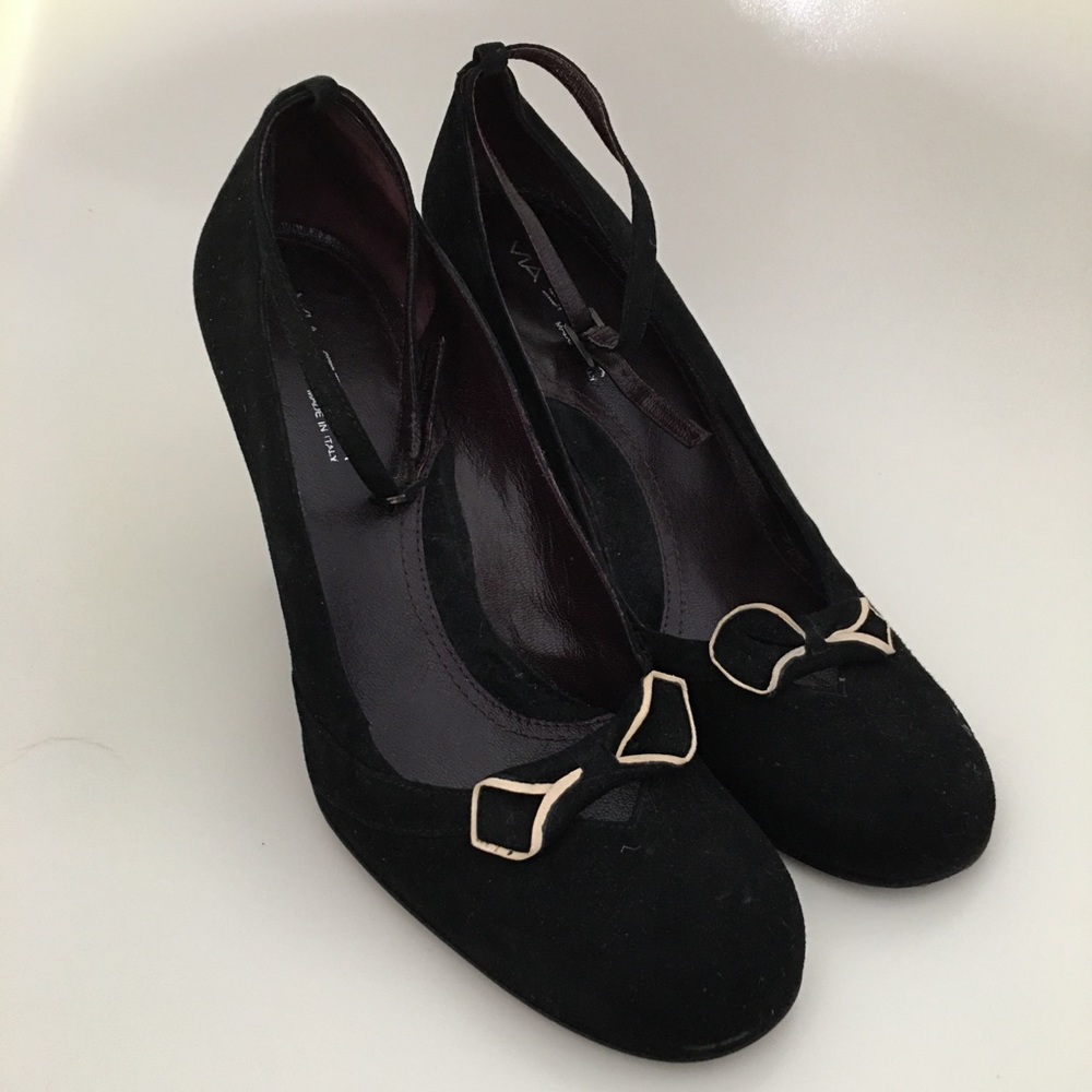 Vintage Via Spiga Suede Heels with Bow Sz 10